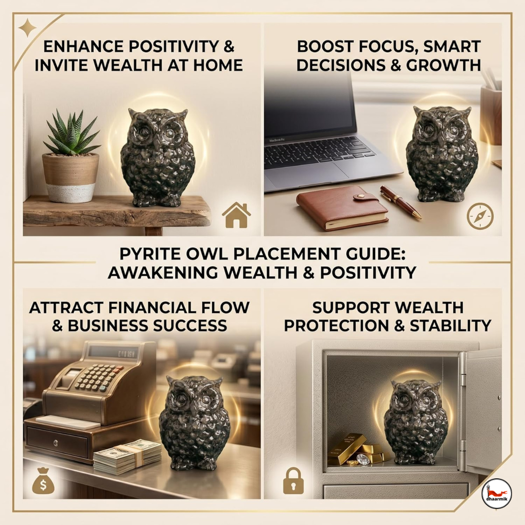 Raw Pyrite Owl (small)