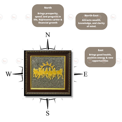 Raw Pyrite 7 Horse Frame