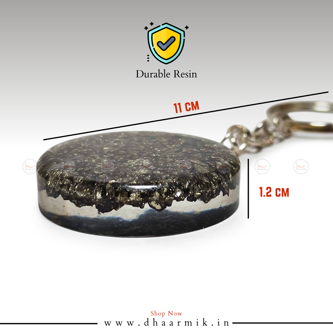 Resin Pyrite Keychain
