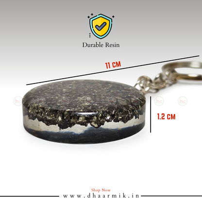 Resin Pyrite Keychain