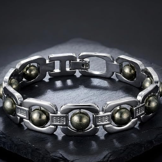 Pyrite Metal Bracelet