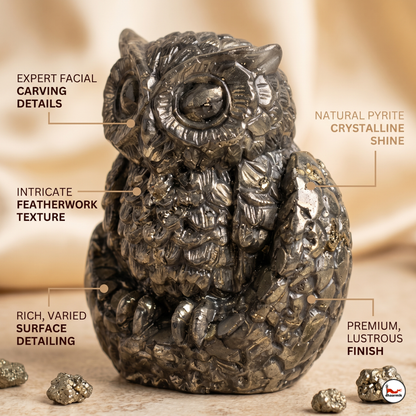 Raw Pyrite Big Owl