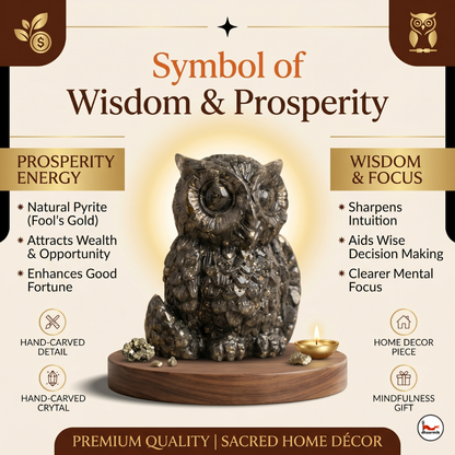 Raw Pyrite Big Owl