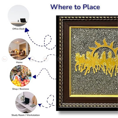 Raw Pyrite 7 Horse Frame