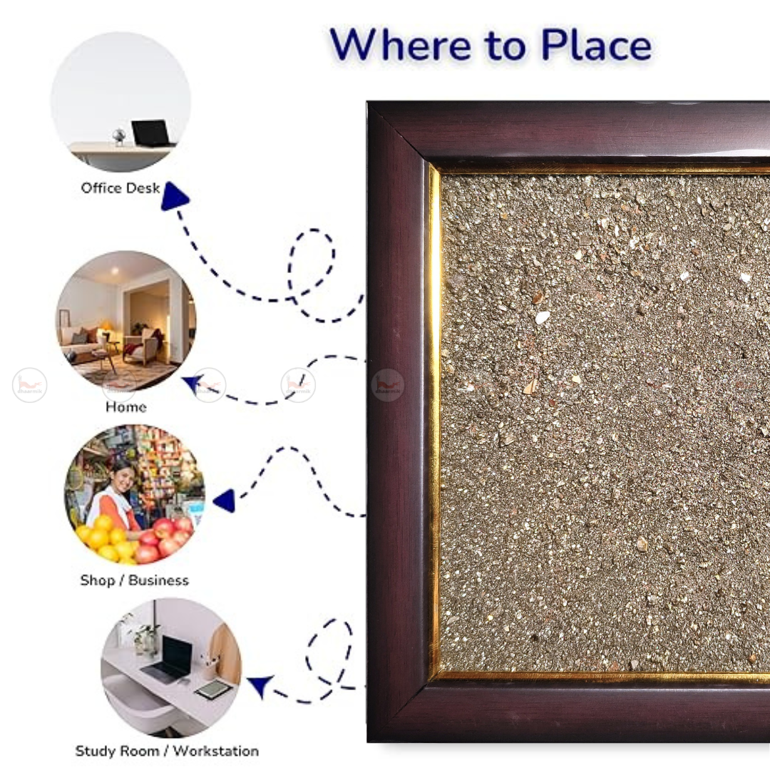 Raw Pyrite Dust Frame