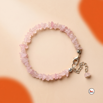 Rose Quartz Chip Bracelet
