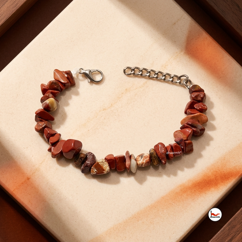Red jasper Chip Bracelet