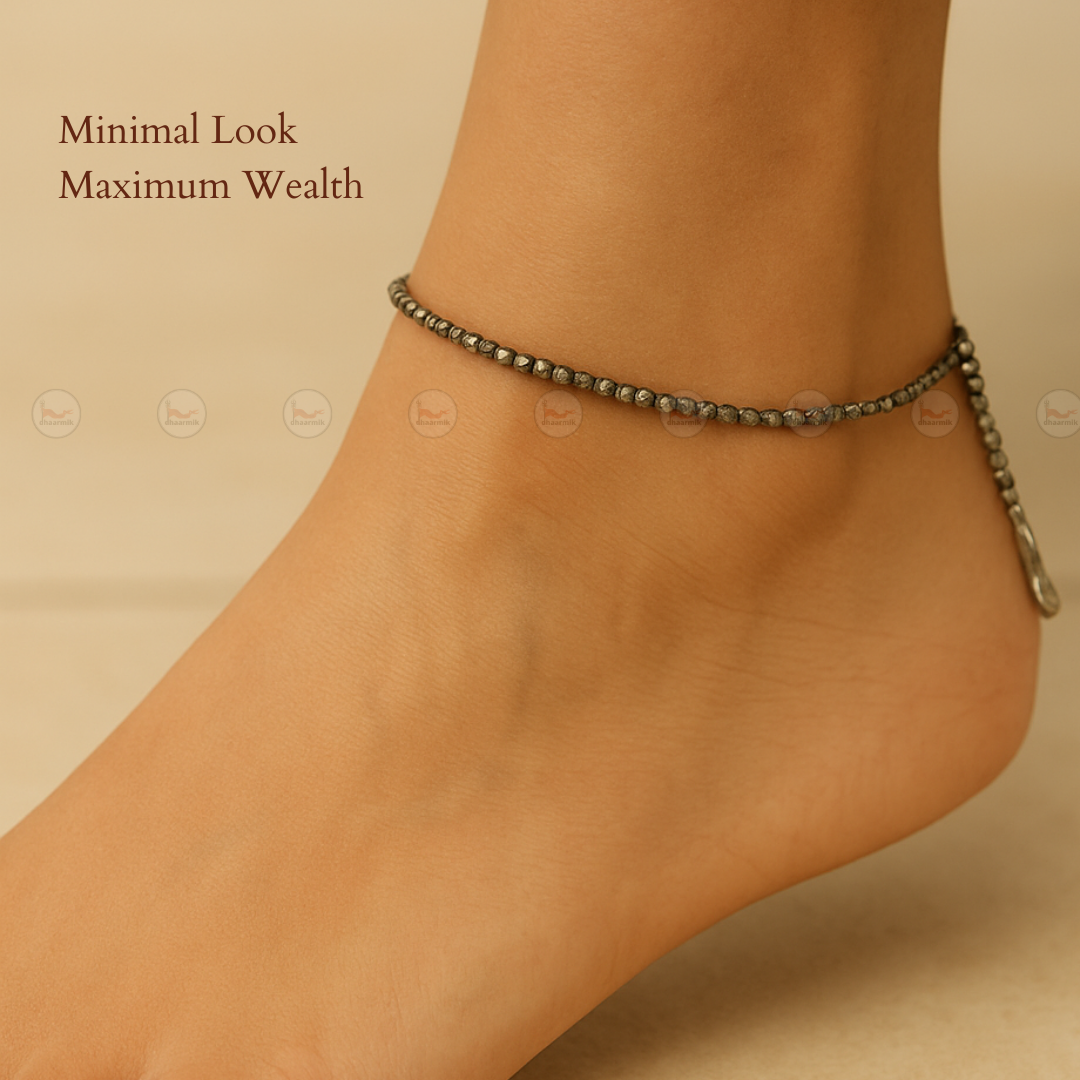 Raw Pyrite Anklet