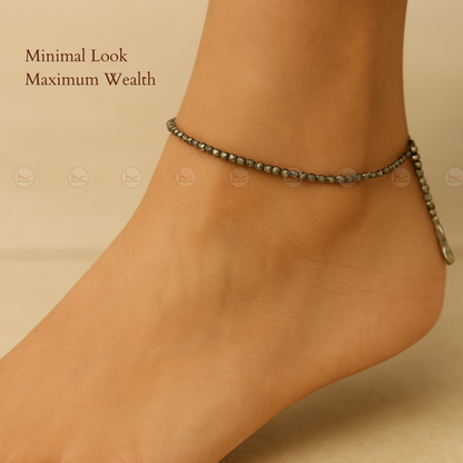 Raw Pyrite Anklet