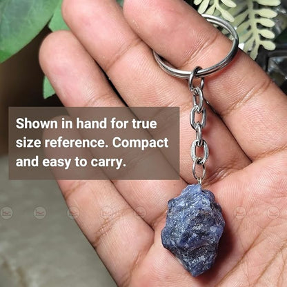 Raw Clear Quartz Keychain