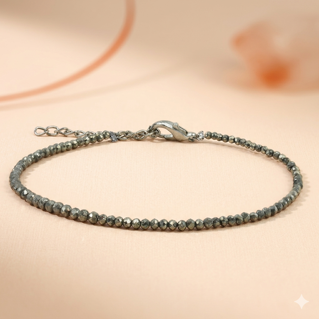 Raw Pyrite Anklet