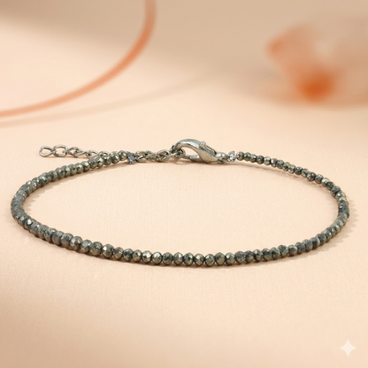 Raw Pyrite Anklet