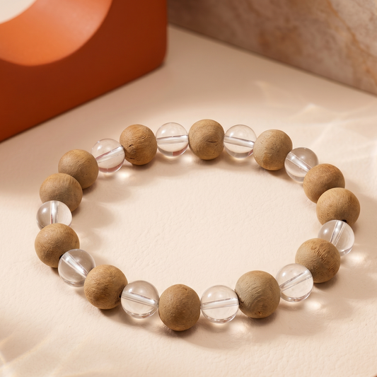 Energy Cleansing Bracelet (Tulsi & Clear Quartz)
