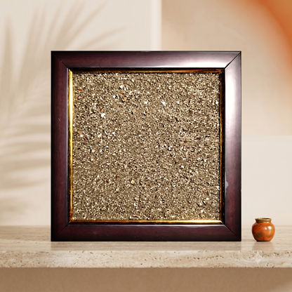 Raw Pyrite Dust Frame