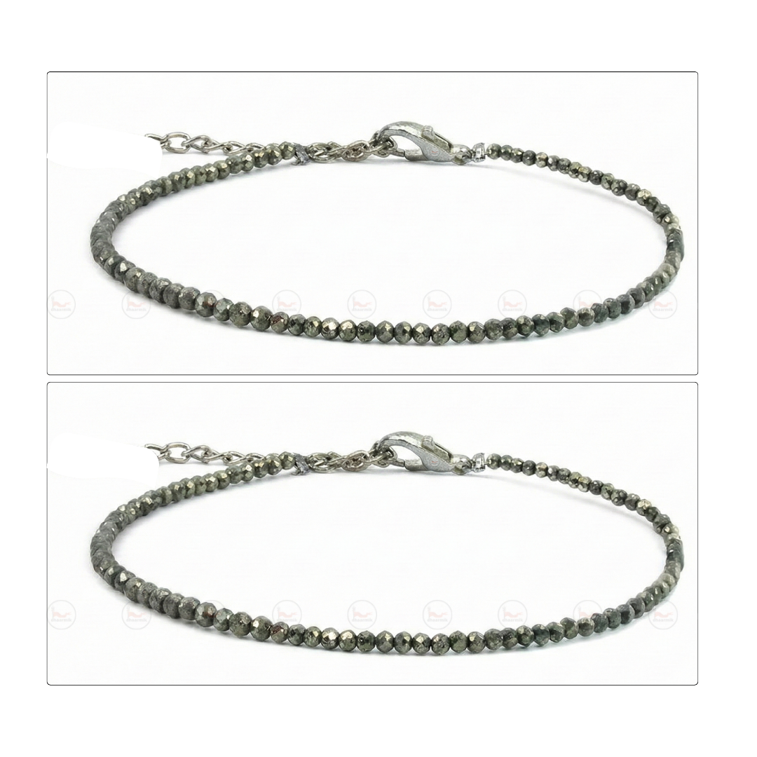 Raw Pyrite Anklet